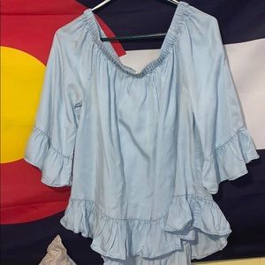 Off the shoulder blouse,size large great condition